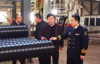 縣武裝部部長周文軍蒞臨山東糖心vlog參觀指導